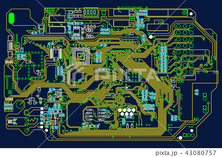 Circuit board. Technology template. Vector Circuit board. Technology template. Vector 43080757
