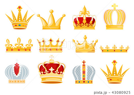 Crown Vector Golden Royal Jewelry Symbol Of のイラスト素材