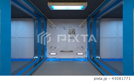 基地通路のイラスト素材