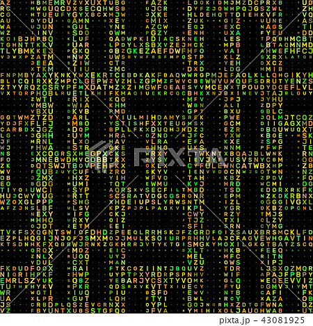 Abstract ornament of letters. Halftone style.  43081925