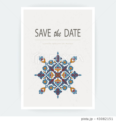 Arabesque floral decoration print, border design Arabesque floral decoration print, border design 43082151