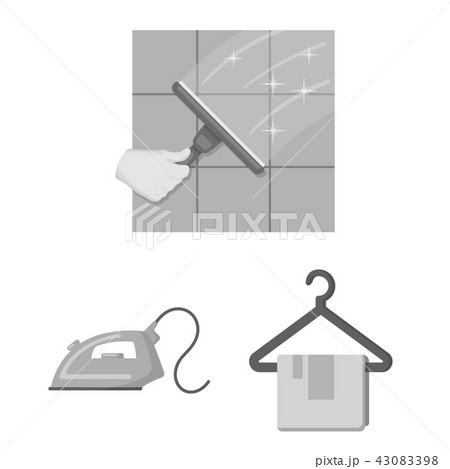 Cleaning and maid monochrome icons in set collection for design. Equipment for cleaning vector Cleaning and maid monochrome icons in set collection for design. Equipment for cleaning vector 43083398