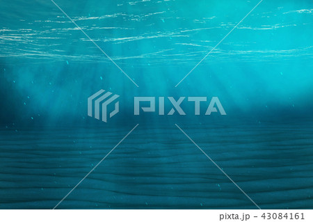 Underwater blue background in sea, ocean, with volume light. 3d rendering 43084161