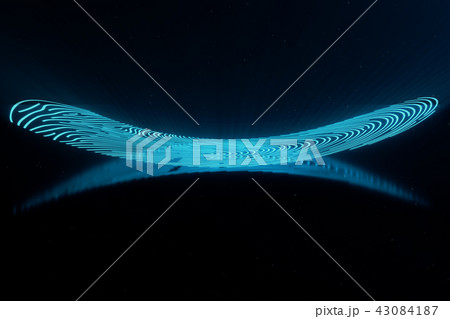 3D illustration Fingerprint scan provides security access with biometrics identification. Concept 43084187