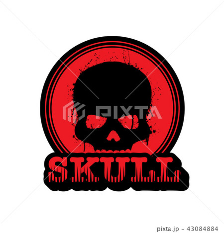 Red skull logo 43084884