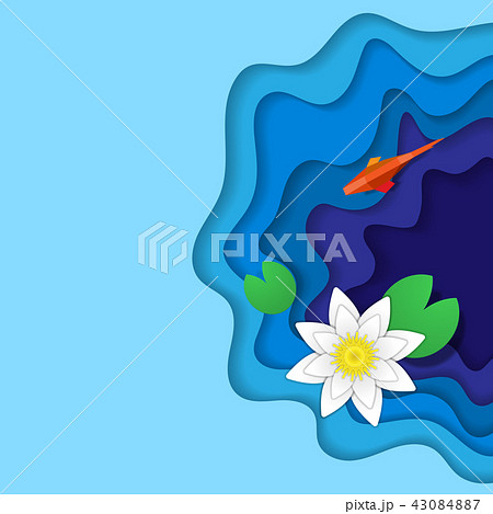 Paper fish and lily 43084887