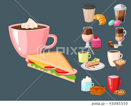 Sweet hazelnut muffins delicious cake coffee cup morning bakery dessert pastry fresh drink 43085350