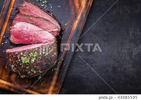 Barbecue wagyu point steak sliced  43085595