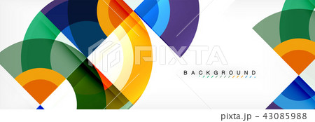 Vector circular geometric abstract background 43085988