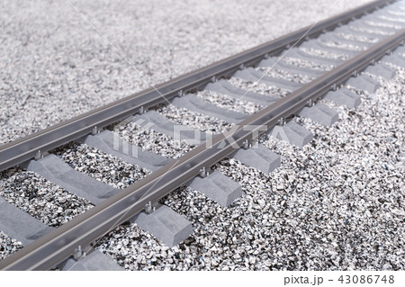 Railroad or railway, steel railway for trains. Railroad travel, railway tourism. Transportation 43086748