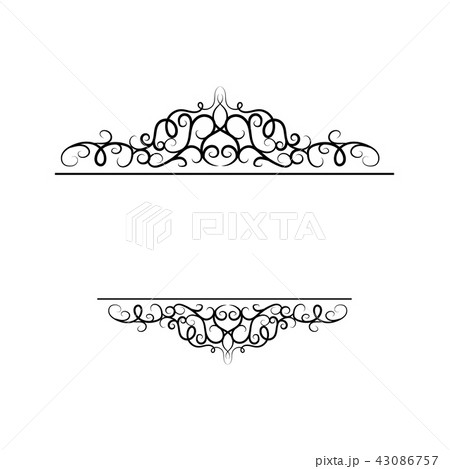 Vintage vector swirl frame set Vintage vector swirl frame set 43086757