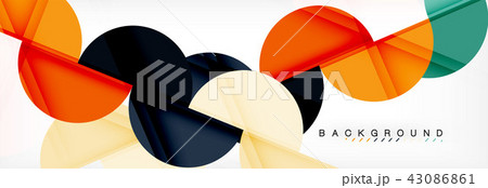 Circle modern geometrical abstract background illustration 43086861