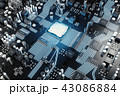 Circuit board. Technology background. Central Computer Processors CPU concept. Motherboard digital 43086884