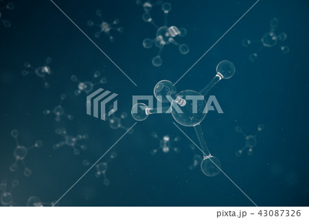 Molecules, atoms bacground. Medical background for banner or flyer. Molecular structure at the 43087326