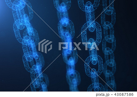 Block chain concept, digital block chain technology. Cryptocurrency, concept of digital code. Low 43087586