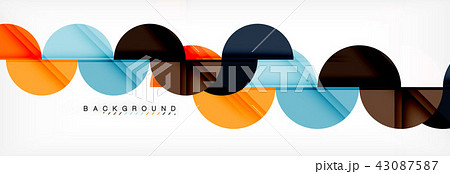 Circle abstract background, geometric illustration 43087587