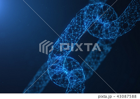 Block chain concept, digital block chain technology. Cryptocurrency, concept of digital code. Low 43087588