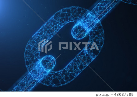Block chain concept, digital block chain technology. Cryptocurrency, concept of digital code. Low 43087589