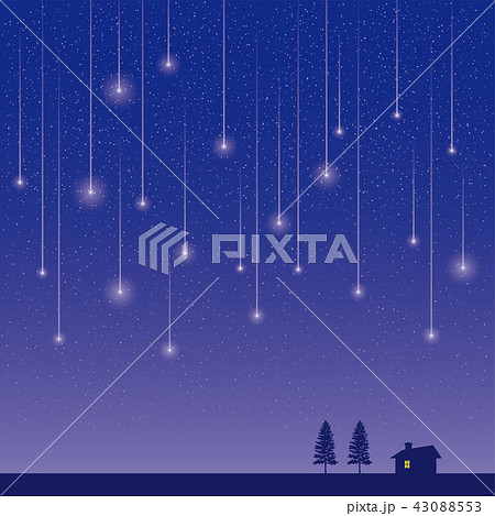 星降る夜のイラスト素材 [43088553] - PIXTA