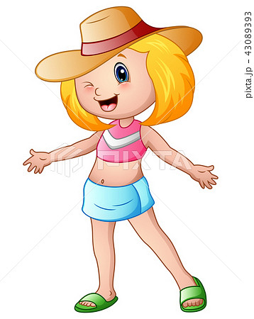 Little girl clothes in summer dancing 43089393