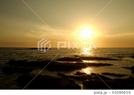 海岸の夕景・荒井浜海岸 海岸の夕景・荒井浜海岸 43090659