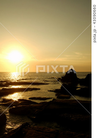 海岸の夕景・荒井浜海岸 海岸の夕景・荒井浜海岸 43090660