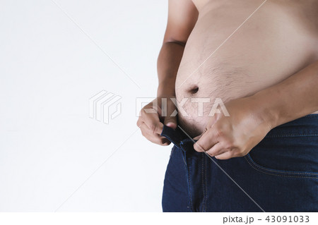 man with overweight big fat belly chubby man with overweight big fat belly chubby 43091033