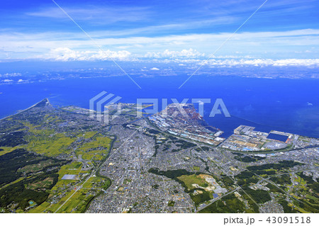 千葉県内房から東京湾を望む／空撮、2018.8撮影 43091518