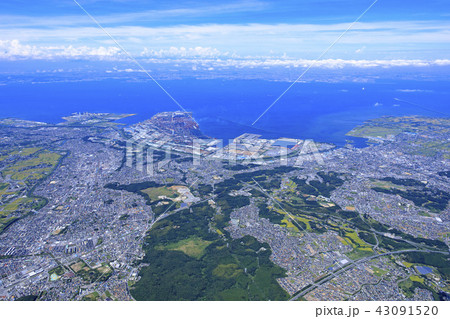 千葉県内房から東京湾を望む／空撮、2018.8撮影 43091520