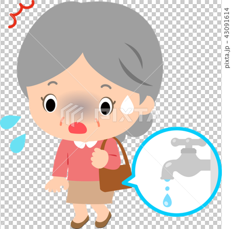 Senior women suffering from urine leakage while out 43091614