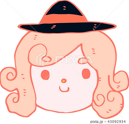 魔女　ハロウィン　顔　素材 43092934