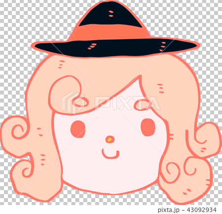魔女　ハロウィン　顔　素材 43092934