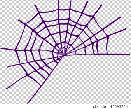 クモの巣 ハロウィン 素材 カラフルのイラスト素材