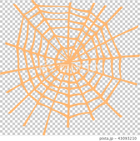 クモの巣 ハロウィン 素材 カラフルのイラスト素材