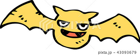 ハロウィン コウモリ イラスト かわいいのイラスト素材