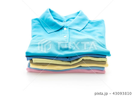stacks of clothing on white stacks of clothing on white 43093810