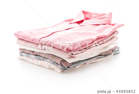 stacks of clothing on white 43093852