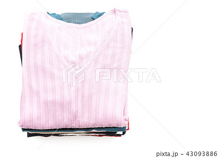 stacks of clothing on white stacks of clothing on white 43093886