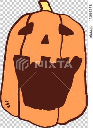 お化けカボチャ　ハロウィン　かわいい　オレンジ 43094358