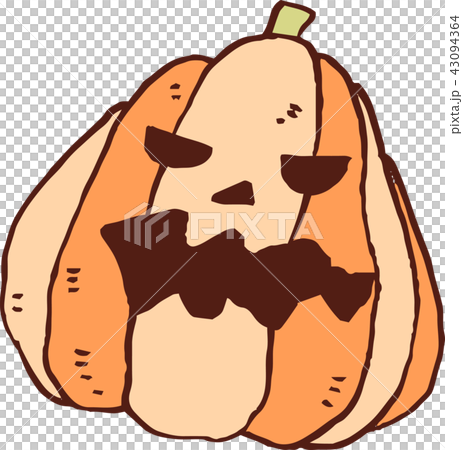 被困擾的南瓜萬聖夜逗人喜愛的桔子 43094364