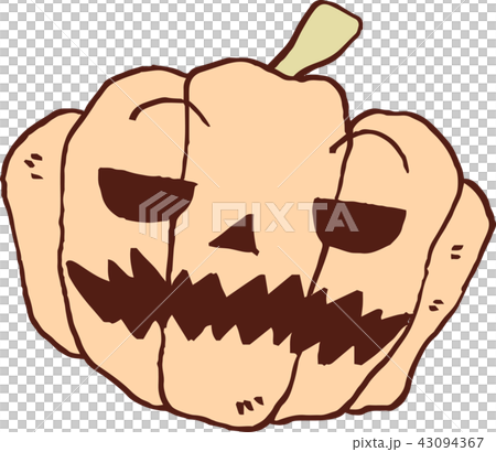 被困擾的南瓜萬聖夜逗人喜愛的桔子 43094367