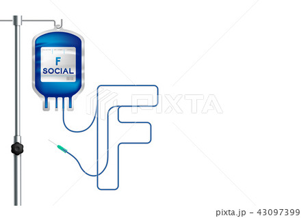 Blood bag blue color and Alphabet letter F sign 43097399