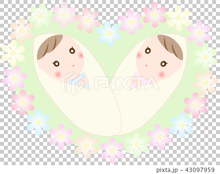 Flower and baby twin baby Flower and baby twin baby 43097959