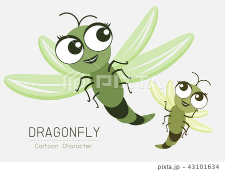 Vector Dragonfly Cartoon Character design 43101634