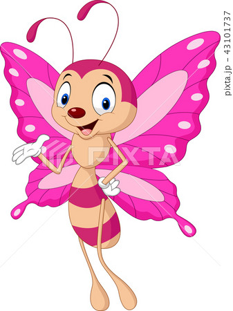 Cartoon funny butterfly 43101737
