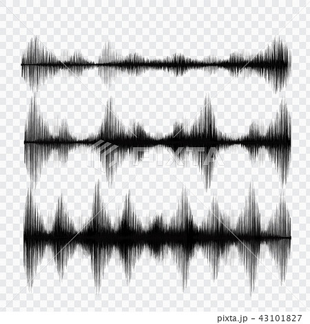 Set of Earthquake Wave and sound wave Set of Earthquake Wave and sound wave 43101827
