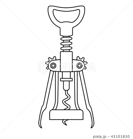 Corkscrew. Outline drawing 43101830