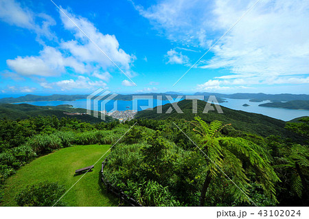 奄美大島 高知山展望台の風景の写真素材