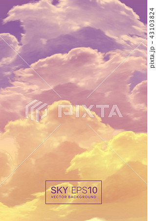 Vertical vector background with realistic violet-orange sky 43103824