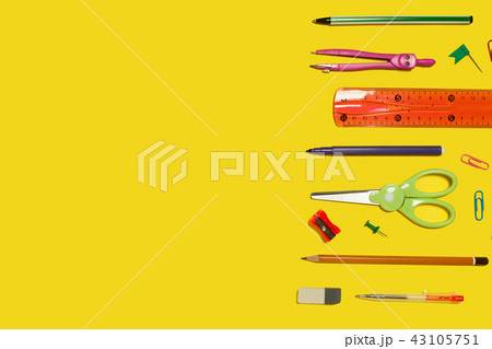 row of school stationary row of school stationary 43105751